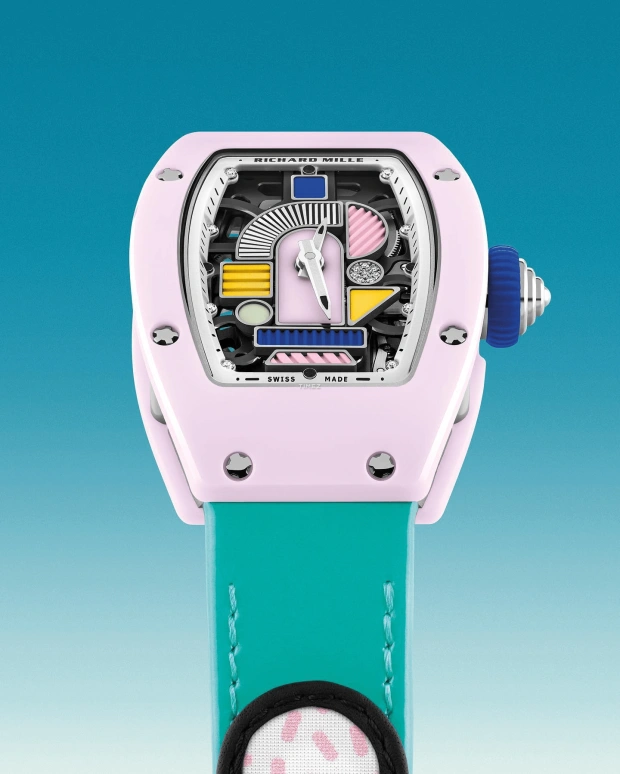 Richard Mille,Not Tourbillon 31.40x45.66mm,31.40x45.66mm,Ceramic,Multi-Color,Automatic,Sapphire,Tonneau,RM 07,RM 07-01 BLUSH PINK