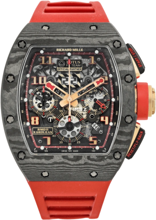 Richard Mille,Not Tourbillon 50x40mm,50x40mm,NTPT,Black,Skeleton,Automatic,Chronograph,Month,Day,RM 011 LOTUS F1 NTPT