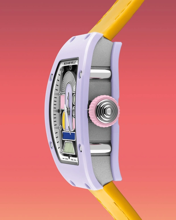 Richard Mille,Not Tourbillon 31.40x45.66mm,31.40x45.66mm,Ceramic,Multi-Color,Automatic,Sapphire,Tonneau,RM 07,RM 07-01 LAVENDER PINK