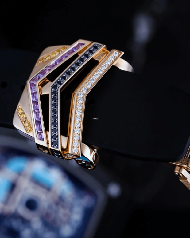Richard Mille,Not Tourbillon 45.32mm,45.32mm,Red Gold,Multi-Color,Automatic,50hours,In-house Caliber,RM HJ,RM HJ-01 RG Unique