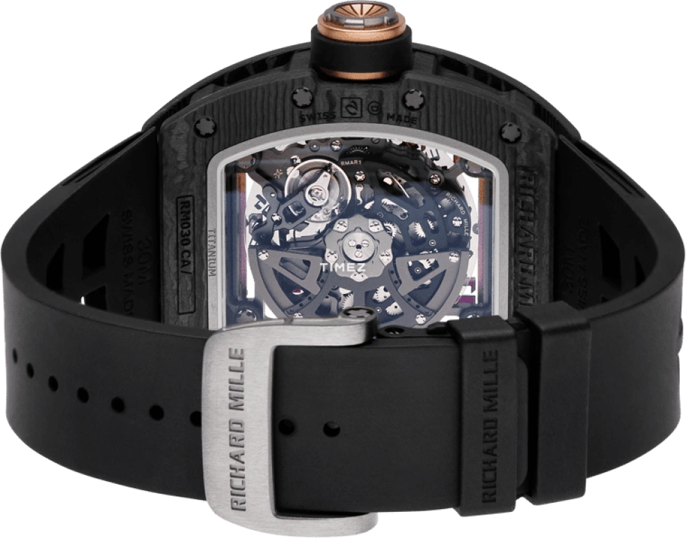 Richard Mille,Not Tourbillon 42.70x50mm,42.70x50mm,NTPT,Skeleton,Automatic,Day,Power Reserve Indicator,Function Selector,RM 030 Candy