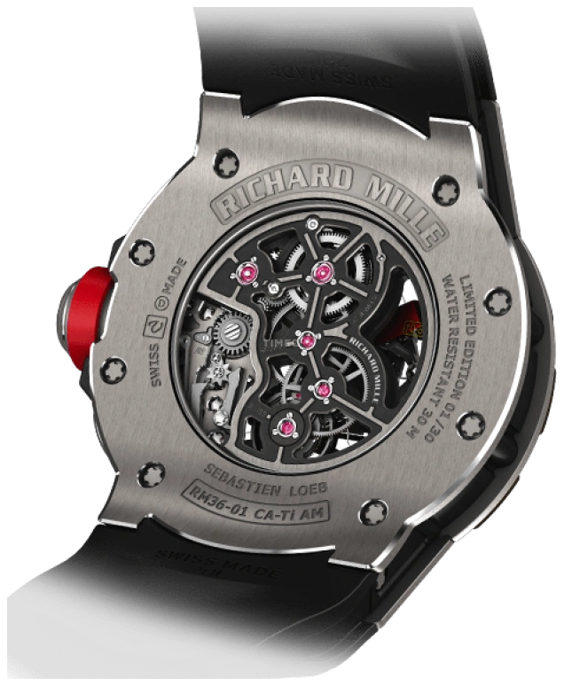 Richard Mille,Tourbillon 47.70mm,47.70mm,Ceramic,Titanium,Carbon TPT,Skeleton,Handwound,Power Reserve Indicator,Tourbillon,Function Selector,RM 36,RM 36-01 Tourbillon G-sensor