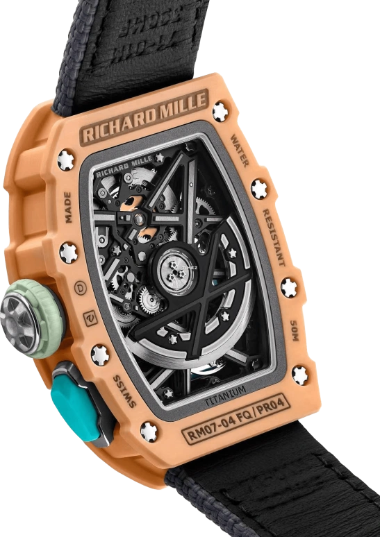 Richard Mille,Not Tourbillon 30.50x44.95mm,30.50x44.95mm,Quartz TPT,Skeleton,Automatic,Sapphire,Crystal Glass,Tonneau,RM 07,RM 07-04 AURORA STRAUS