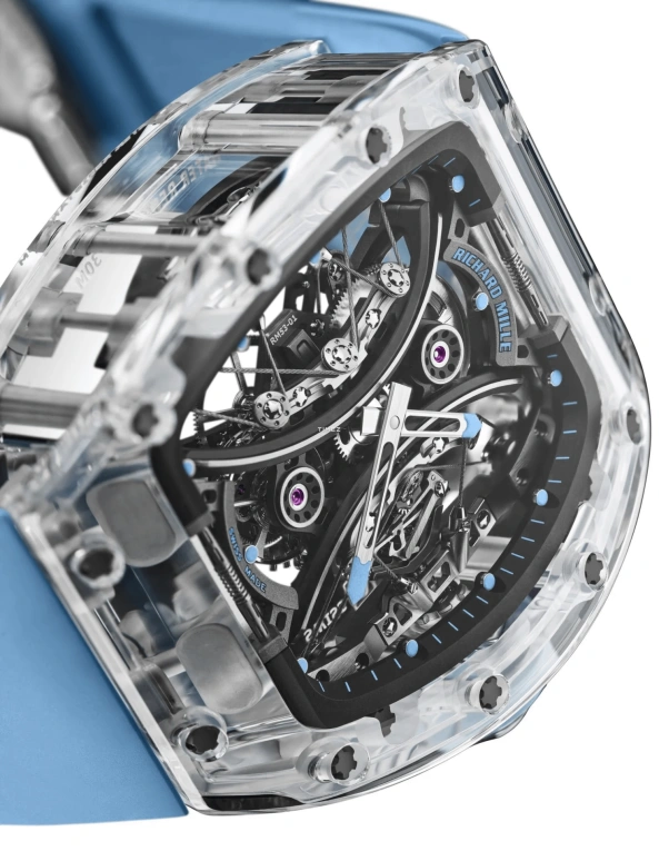 Richard Mille,Tourbillon 42.70x50.50mm,42.70x50.50mm,Crystal,Transparent,Handwound,Tourbillon,Sapphire,RM 53,RM 53-02 TOURBILLON SAPPHIRE