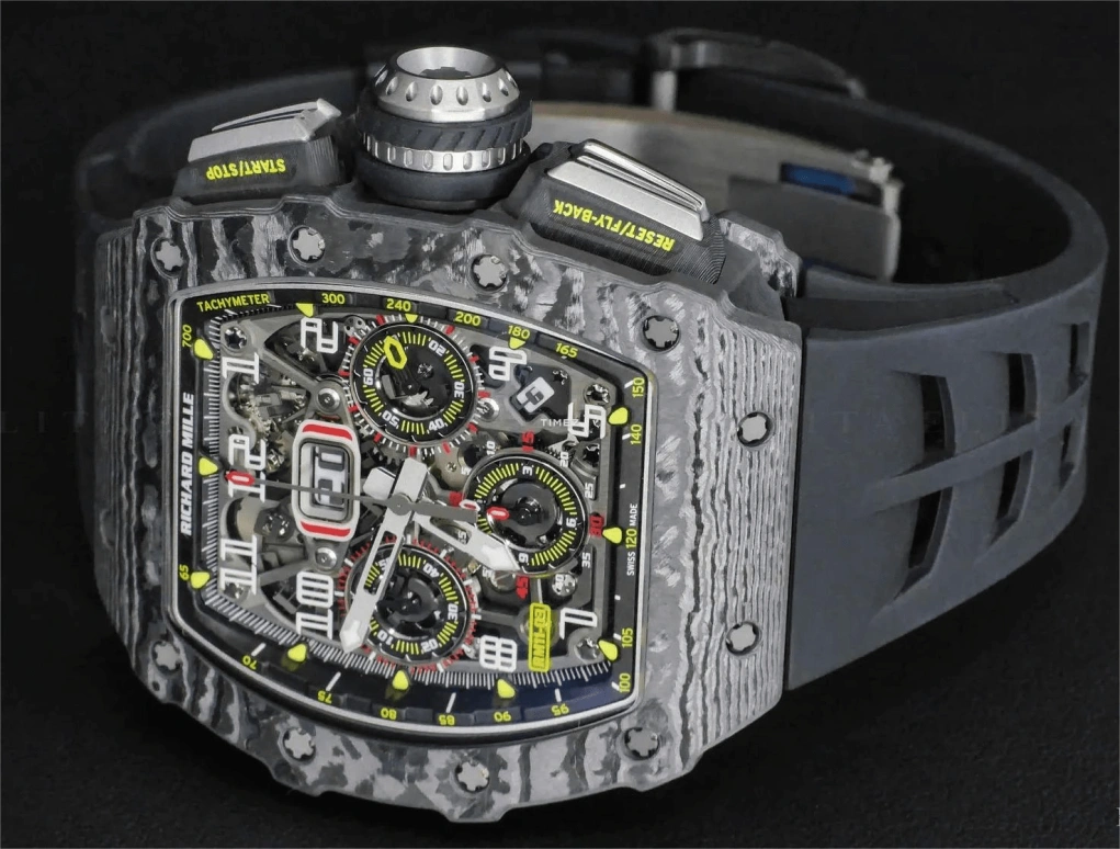 Richard Mille,Not Tourbillon 49.94x44.50mm,49.94x44.50mm,NTPT,Skeleton,Automatic,Chronograph,Month,Day,Flyback,RM 11,RM 11-03 Flyback Chronograph NTPT BLACK