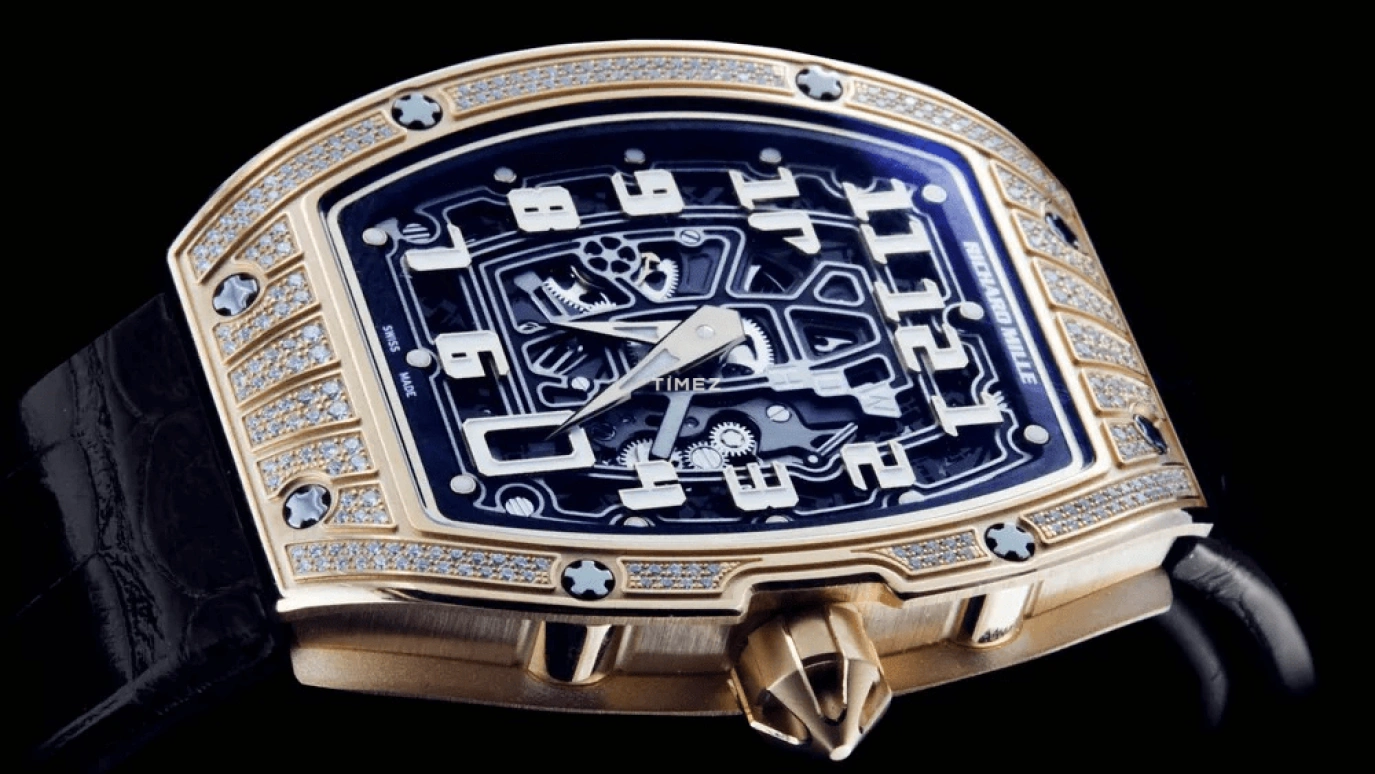 Richard Mille,Not Tourbillon 38.70x47.52mm,38.70x47.52mm,Rose Gold,Skeleton,Automatic,Day,Sapphire,RM 67,RM 67-01 RG DI-CASE