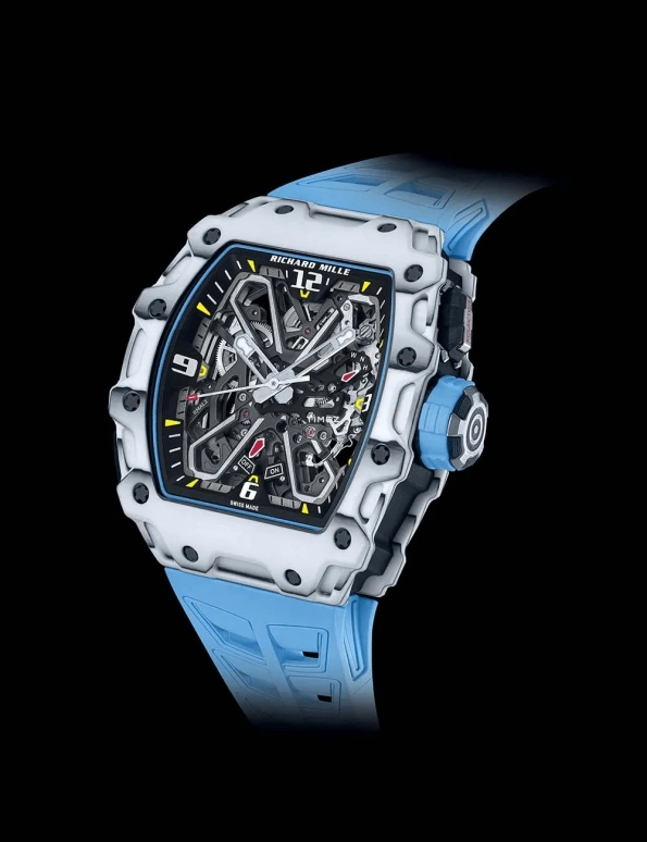 Richard Mille,Not Tourbillon 43.15x49.95mm,43.15x49.95mm,Quartz TPT,Carbon TPT,Skeleton,Automatic,Function Selector,Sapphire,Fernando Belasteguin,Alec Monopoly,RM 35,RM 35-03 Rafael Nadal NTPT