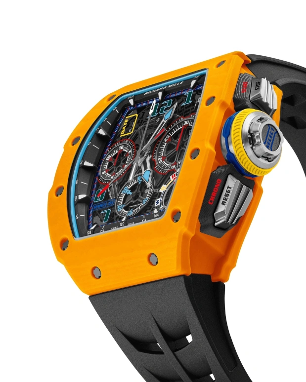 Richard Mille,Not Tourbillon 44.50x49.94mm,44.50x49.94mm,Quartz TPT,Skeleton,Automatic,Chronograph,Day,Flyback,Rattrapante,In-house Caliber,Sapphire,Crystal Glass,Steve Harvey,RM 65,RM 65-01 DARK YELLOW