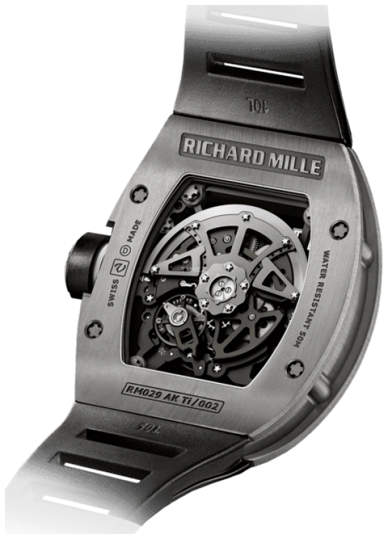 Richard Mille,Not Tourbillon 40.10x48.15mm,40.10x48.15mm,Gold,Titanium,Carbon TPT,Skeleton,Automatic,Day,Big Date,RM 029 TI