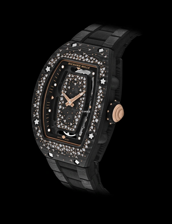 Richard Mille,Not Tourbillon 31.40x45.66mm,31.40x45.66mm,NTPT,Rose Gold,Black,Automatic,50hours,In-house Caliber,RM 07,RM 07-01 STARRY NIGHT