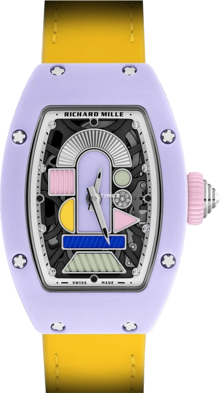 Richard Mille,Not Tourbillon 31.40x45.66mm,31.40x45.66mm,Ceramic,Multi-Color,Automatic,Sapphire,Tonneau,RM 07,RM 07-01 LAVENDER PINK