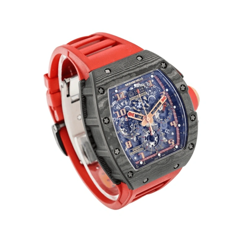 Richard Mille,Not Tourbillon 50x40mm,50x40mm,NTPT,Black,Skeleton,Automatic,Chronograph,Month,Day,RM 011 LOTUS F1 NTPT