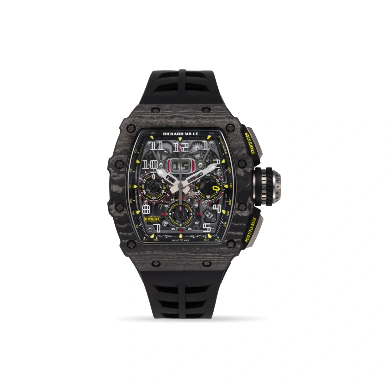 Richard Mille,Not Tourbillon 49.94x44.50mm,49.94x44.50mm,NTPT,Skeleton,Automatic,Chronograph,Month,Day,Flyback,RM 11,RM 11-03 Flyback Chronograph NTPT BLACK