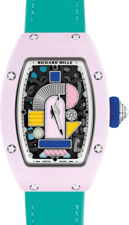 Richard Mille,Not Tourbillon 31.40x45.66mm,31.40x45.66mm,Ceramic,Multi-Color,Automatic,Sapphire,Tonneau,RM 07,RM 07-01 BLUSH PINK