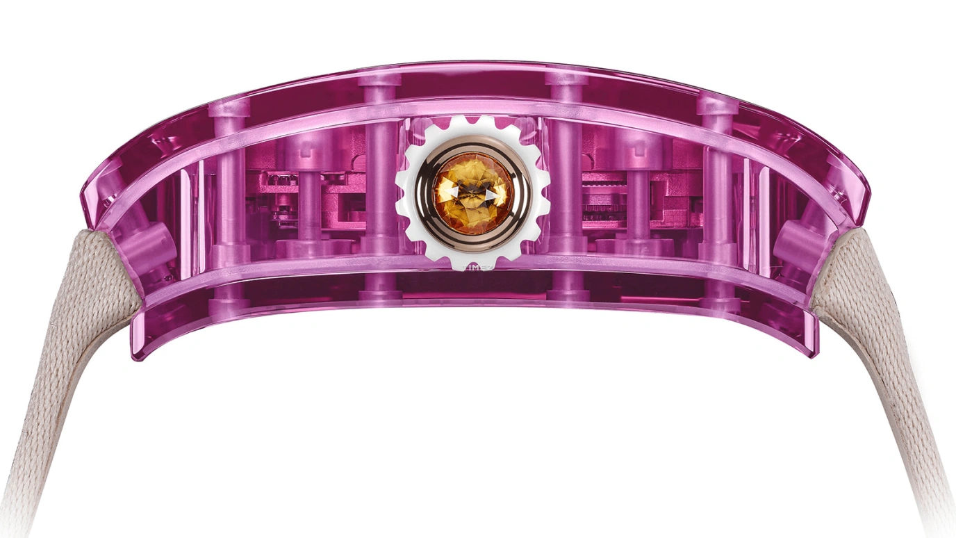 Richard Mille,Not Tourbillon 46.75x32.90mm,46.75x32.90mm,Sapphire,Purple,Automatic,50hours,In-house Caliber,RM 07,RM 07-02 Sapphire Lilac