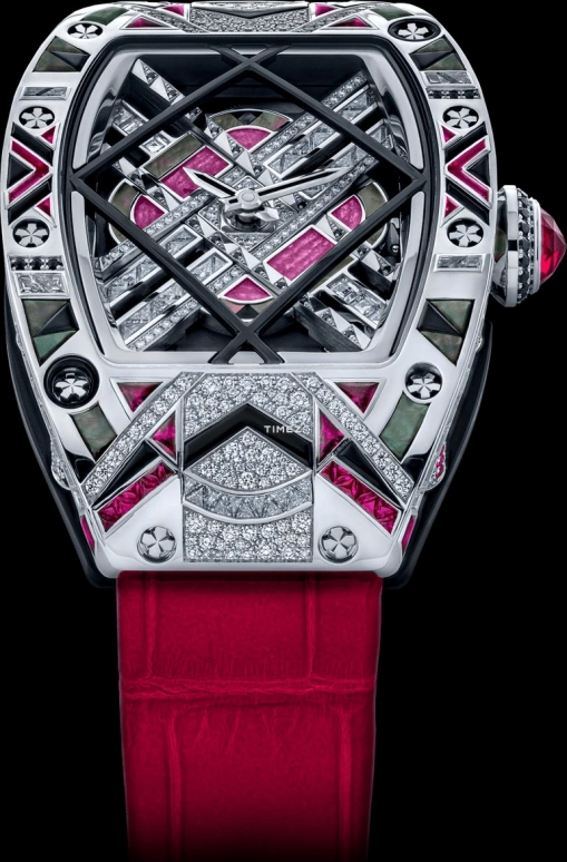 Richard Mille,Not Tourbillon 45.32x32.30mm,45.32x32.30mm,White Gold,Multi-Color,Automatic,50hours,In-house Caliber,RM HJ,RM HJ-01 WG Unique