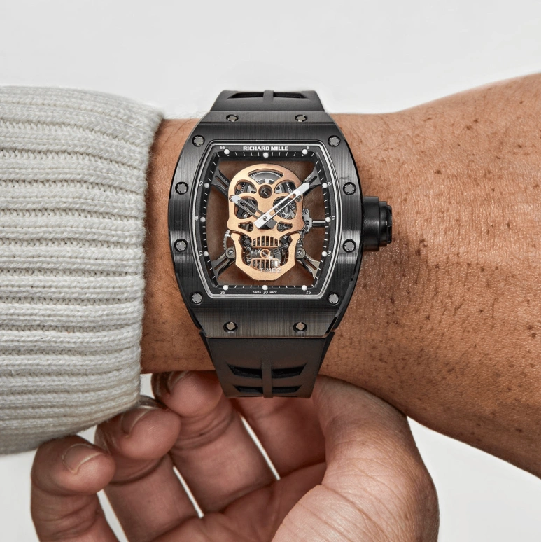 Richard Mille,Tourbillon 42.70x50mm,42.70x50mm,Ceramic,Rose Gold,Skeleton,Handwound,Tourbillon,Sapphire,stevenzhang91,Steven Zhang,RM 52,RM 52-01 Tourbillon Skull BLACK CE