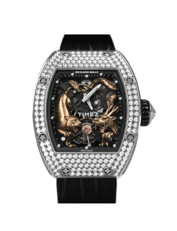 Richard Mille,Tourbillon 48x39.70mm,48x39.70mm,White Gold,Black,Handwound,Tourbillon,Sapphire,RM 51,RM 51-01 Tourbillon Michelle Yeoh