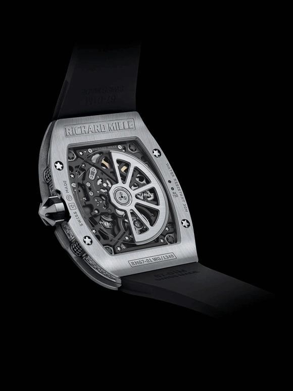 Richard Mille,Not Tourbillon 38.70x47.52mm,38.70x47.52mm,White Gold,Skeleton,Automatic,Day,Function Selector,RM 67,RM 67-01 WG T-DI