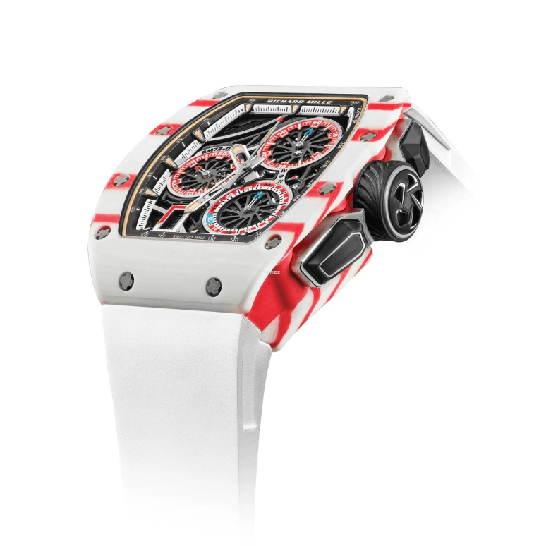 Richard Mille,Not Tourbillon 38.40x47.34mm,38.40x47.34mm,Quartz TPT,Black,Red,White,Automatic,Chronograph,Day,Flyback,Function Selector,50hours,In-house Caliber,RM 72,RM 72-01 Monaco Edition