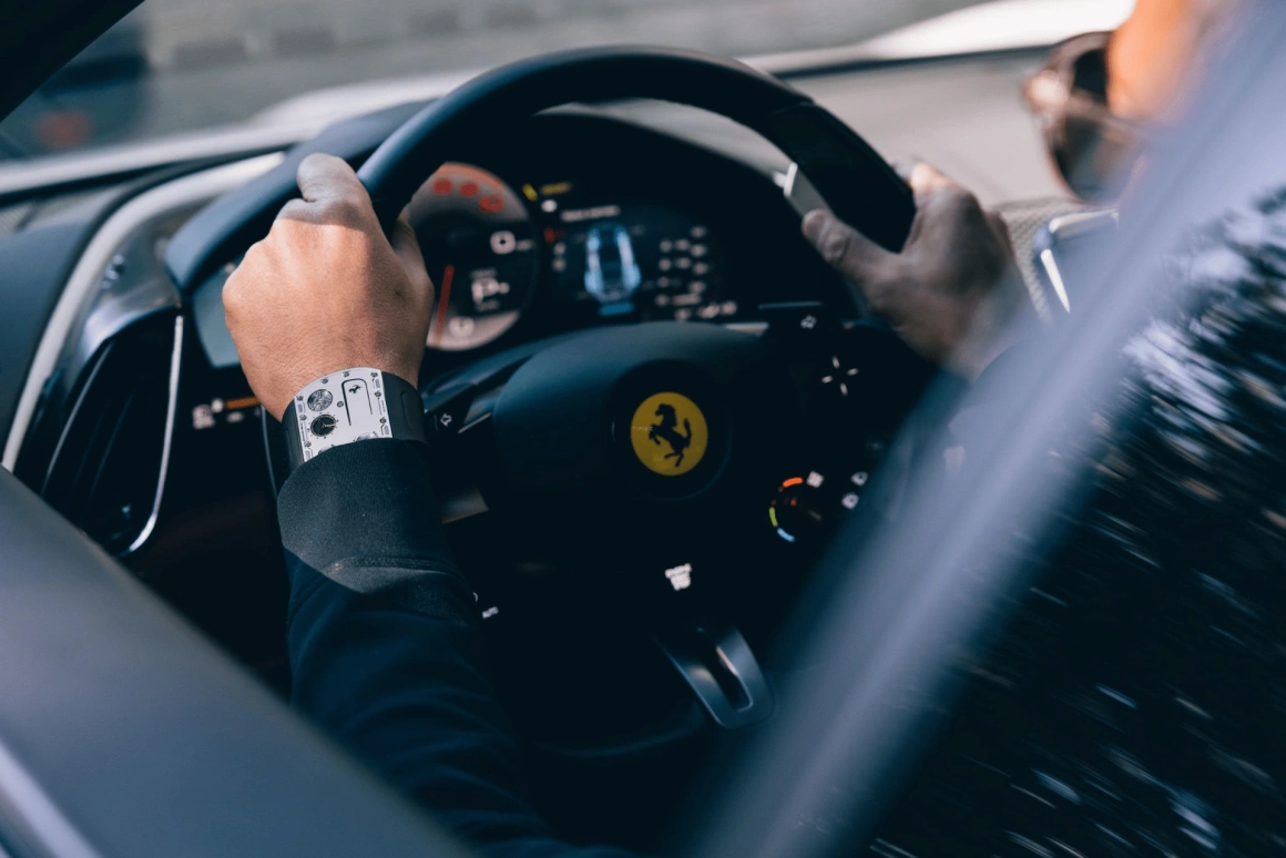 Richard Mille,Not Tourbillon 39x51mm,39x51mm,Titanium,Grey,Handwound,Function Selector,45hours,Pharrell Williams,Jackie Chan,JJ Lin,RM UP,RM UP-01 FERRARI TI