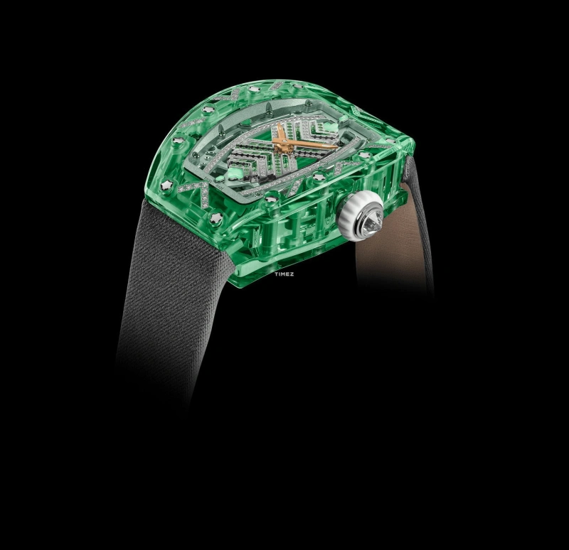 Richard Mille,Not Tourbillon 32.90x46.75mm,32.90x46.75mm,Sapphire,Green,Automatic,50hours,In-house Caliber,RM 07,RM 07-02 Sapphire Green Set