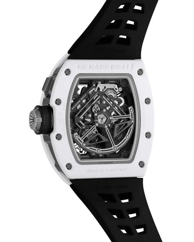 Richard Mille,Not Tourbillon 42x49.94mm,42x49.94mm,Ceramic,Skeleton,Automatic,Day,Power Reserve Indicator,RM 30,RM 30-01 CE