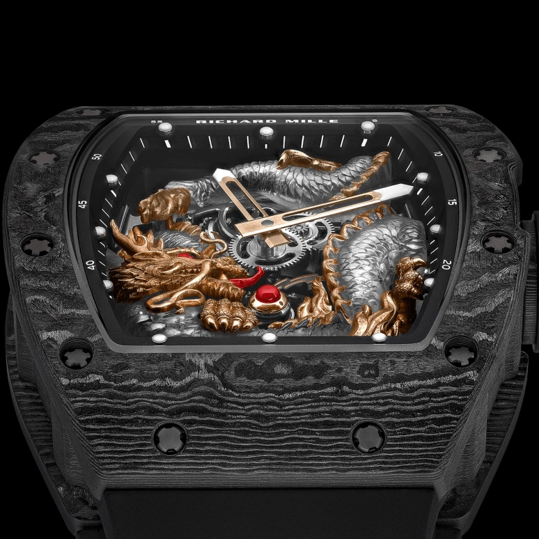 Richard Mille,Tourbillon 42.70x50mm,42.70x50mm,NTPT,Silver,Black,Handwound,Tourbillon,Sapphire,RM 57,RM 57-03 NTPT
