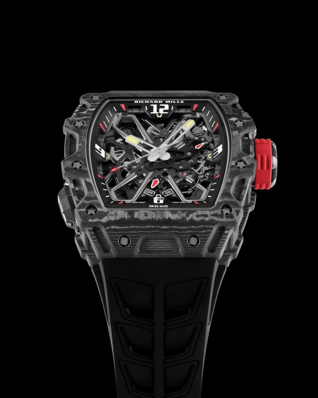 Richard Mille,Not Tourbillon 43.15x49.95mm,43.15x49.95mm,NTPT,Titanium,Skeleton,Black,Automatic,Function Selector,55hours,RM 35,RM 35-03 Rafael Nadal NTPT BLACK
