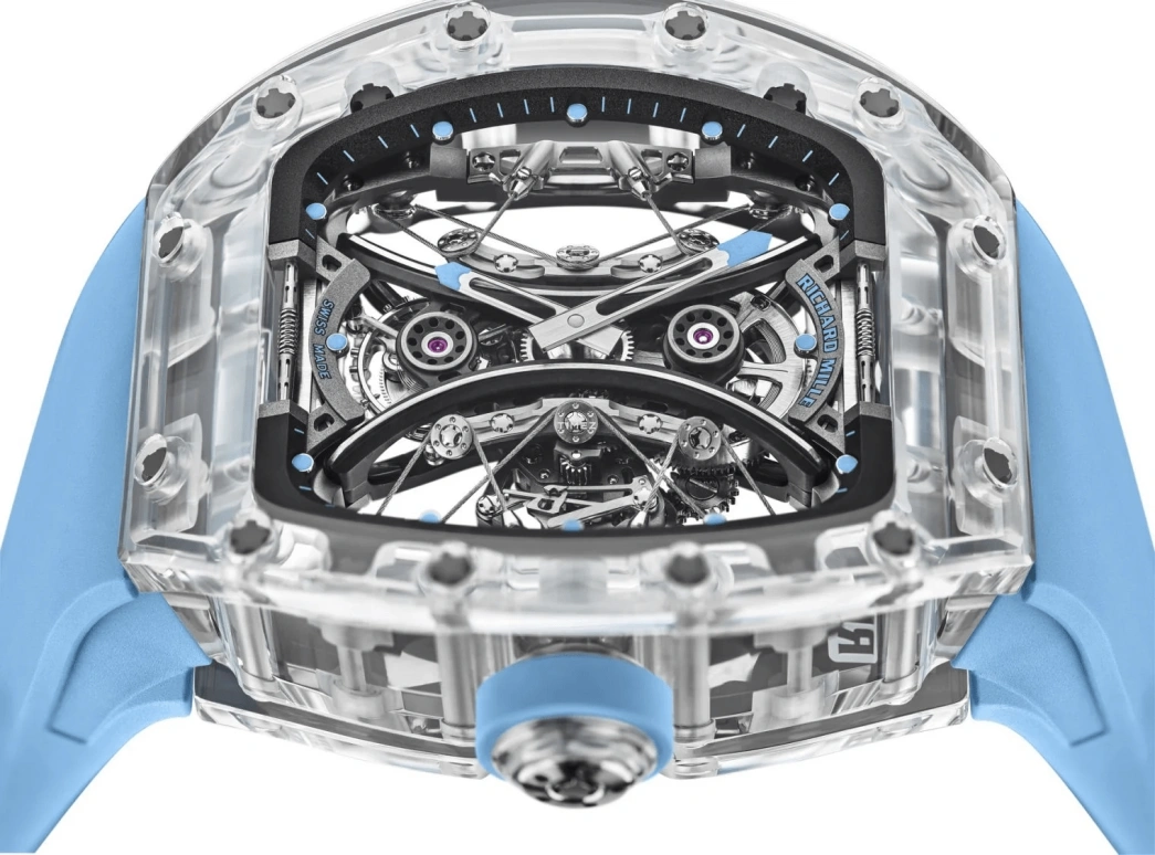 Richard Mille,Tourbillon 42.70x50.50mm,42.70x50.50mm,Crystal,Transparent,Handwound,Tourbillon,Sapphire,RM 53,RM 53-02 TOURBILLON SAPPHIRE
