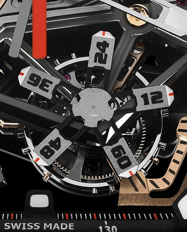 Richard Mille,Tourbillon 42.90mm,42.90mm,Titanium,Skeleton,Handwound,Chronograph,Power Reserve Indicator,Tourbillon,Rattrapante,70hours,In-house Caliber,RM 43,RM 43-01 FERRARI TI