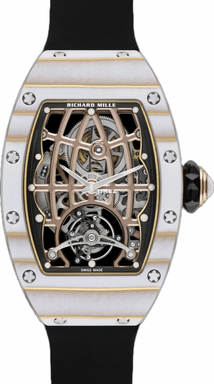 Richard Mille,Tourbillon 52.63x34.40mm,52.63x34.40mm,Red Gold,Quartz TPT,Rose Gold,Automatic,Tourbillon,50hours,RM 74,RM 74-02 WHITE