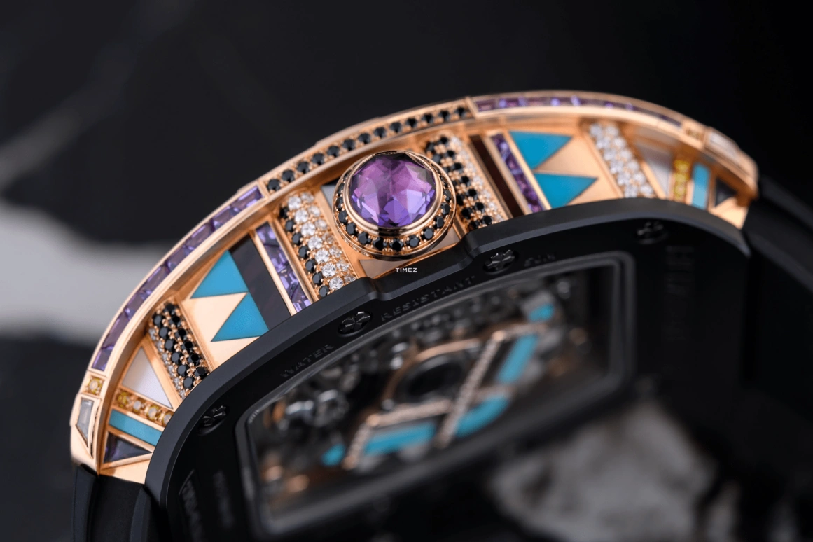 Richard Mille,Not Tourbillon 45.32mm,45.32mm,Red Gold,Multi-Color,Automatic,50hours,In-house Caliber,RM HJ,RM HJ-01 RG Unique