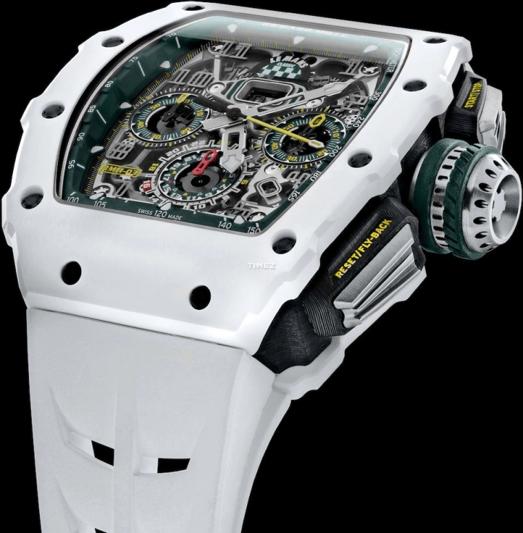 Richard Mille,Not Tourbillon 49.94x44.50mm,49.94x44.50mm,Ceramic,Skeleton,Automatic,Chronograph,Month,Day,Flyback,55hours,In-house Caliber,RM 11,RM 11-03 Le Mans Classic