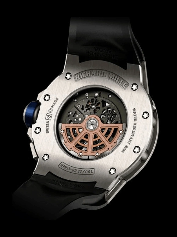Richard Mille,Not Tourbillon 47mm,47mm,Titanium,Skeleton,Automatic,Day,World Time,Big Date,Function Selector,50hours,In-house Caliber,RM 63,RM 63-02