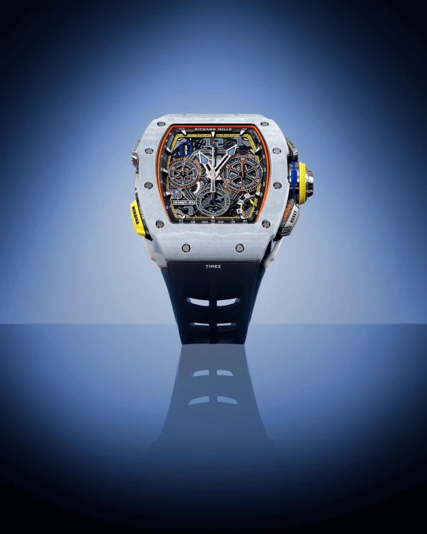 Richard Mille,Not Tourbillon 49.94x44.50mm,49.94x44.50mm,Quartz TPT,Skeleton,Automatic,Chronograph,Day,Flyback,Rattrapante,In-house Caliber,Sapphire,Crystal Glass,RM 65,RM 65-01 GREY