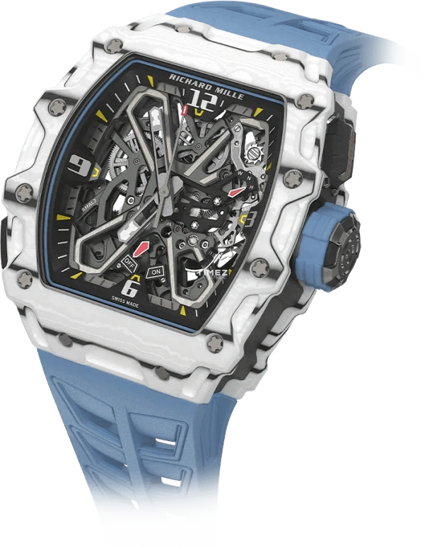 Richard Mille,Not Tourbillon 43.15x49.95mm,43.15x49.95mm,Quartz TPT,Carbon TPT,Skeleton,Automatic,Function Selector,Sapphire,Fernando Belasteguin,Alec Monopoly,RM 35,RM 35-03 Rafael Nadal NTPT