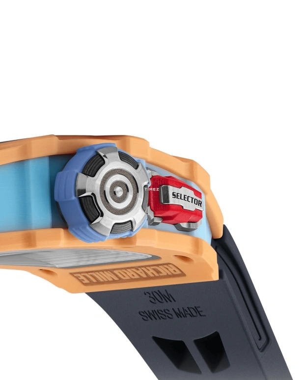 Richard Mille,Not Tourbillon 43.15x49.95mm,43.15x49.95mm,Quartz TPT,Carbon TPT,Black,Automatic,Function Selector,55hours,RM 35,RM 35-03 Rafael Nadal salmon