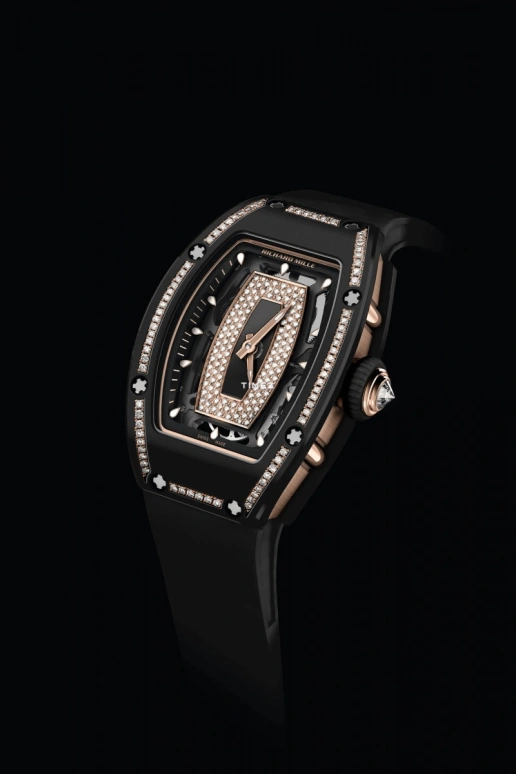 Richard Mille,Not Tourbillon 34.40x45.66mm,34.40x45.66mm,TZP,Red Gold,Black,Automatic,50hours,In-house Caliber,RM 07,RM 07-01 CE BLACK DI-CASE BLACK