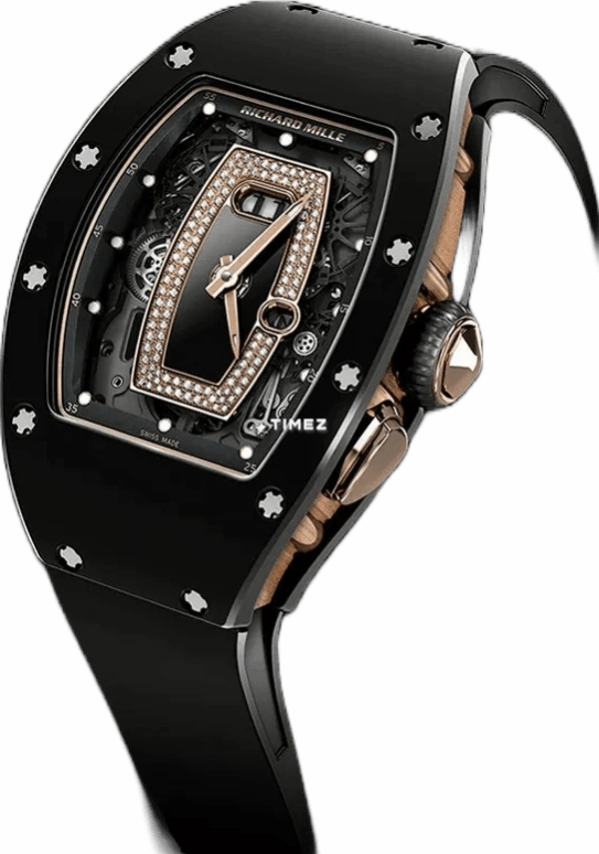 Richard Mille,Not Tourbillon 52.63x34.40mm,52.63x34.40mm,Ceramic,Rose Gold,Black,Automatic,Day,Function Selector,RM 037 CE BLACK