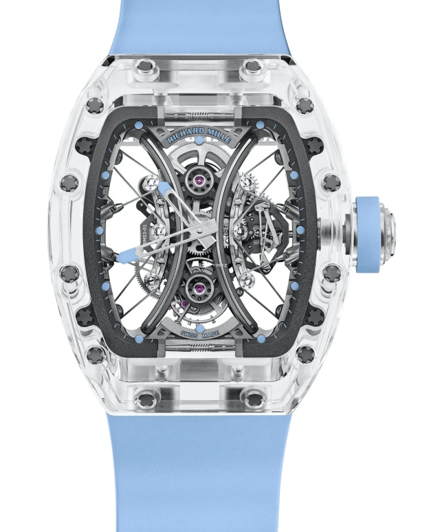 Richard Mille,Tourbillon 42.70x50.50mm,42.70x50.50mm,Crystal,Transparent,Handwound,Tourbillon,Sapphire,RM 53,RM 53-02 TOURBILLON SAPPHIRE