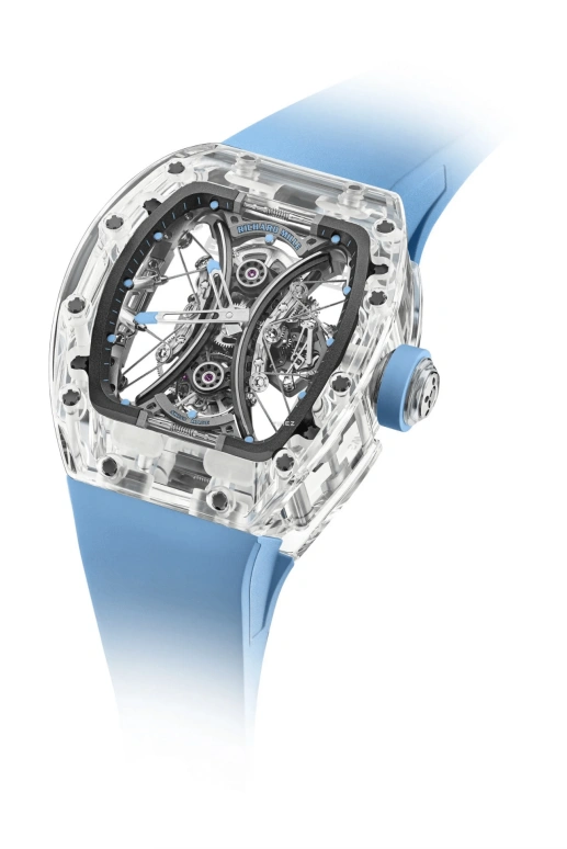 Richard Mille,Tourbillon 42.70x50.50mm,42.70x50.50mm,Crystal,Transparent,Handwound,Tourbillon,Sapphire,RM 53,RM 53-02 TOURBILLON SAPPHIRE