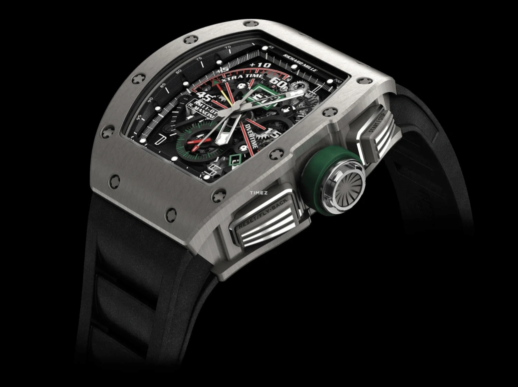 Richard Mille,Not Tourbillon 42.70x50mm,42.70x50mm,Titanium,Skeleton,Automatic,Chronograph,Month,Flyback,Big Date,50hours,In-house Caliber,RM 11,RM 11-01 Roberto Mancini