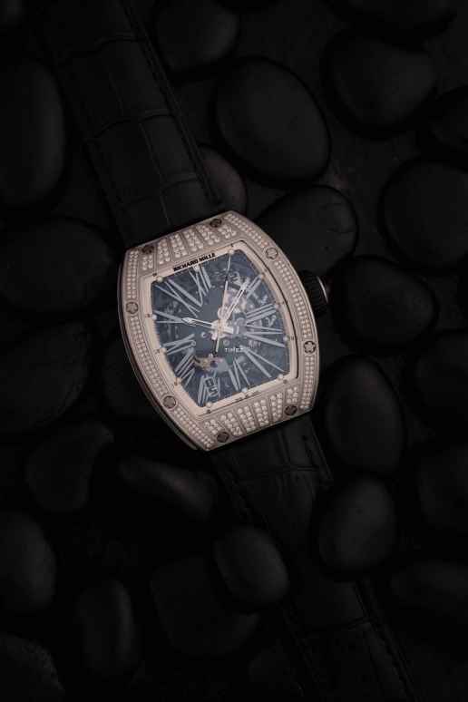 Richard Mille,Not Tourbillon 38x45mm,38x45mm,White Gold,Black,Automatic,Day,In-house Caliber,RM 023 AL WG DI,RM 023 AL WG DI-CASE