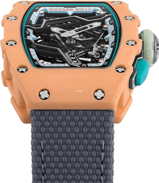 Richard Mille,Not Tourbillon 30.50x44.95mm,30.50x44.95mm,Quartz TPT,Skeleton,Automatic,Sapphire,Crystal Glass,Tonneau,RM 07,RM 07-04 AURORA STRAUS
