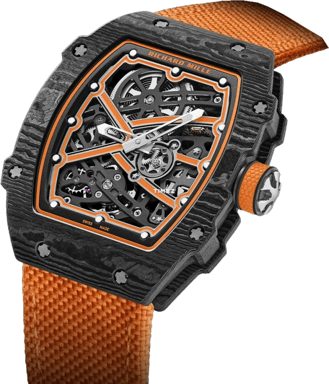 Richard Mille,Not Tourbillon 38.70x47.52mm,38.70x47.52mm,Carbon,Black,Automatic,50hours,In-house Caliber,RM 67,RM 67-02 McLaren