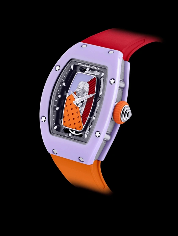 Richard Mille,Not Tourbillon 45.66x31.40mm,45.66x31.40mm,Ceramic,Red,Orange,Purple,Automatic,50hours,In-house Caliber,RM 07,RM 07-01 PASTEL LAVENDER