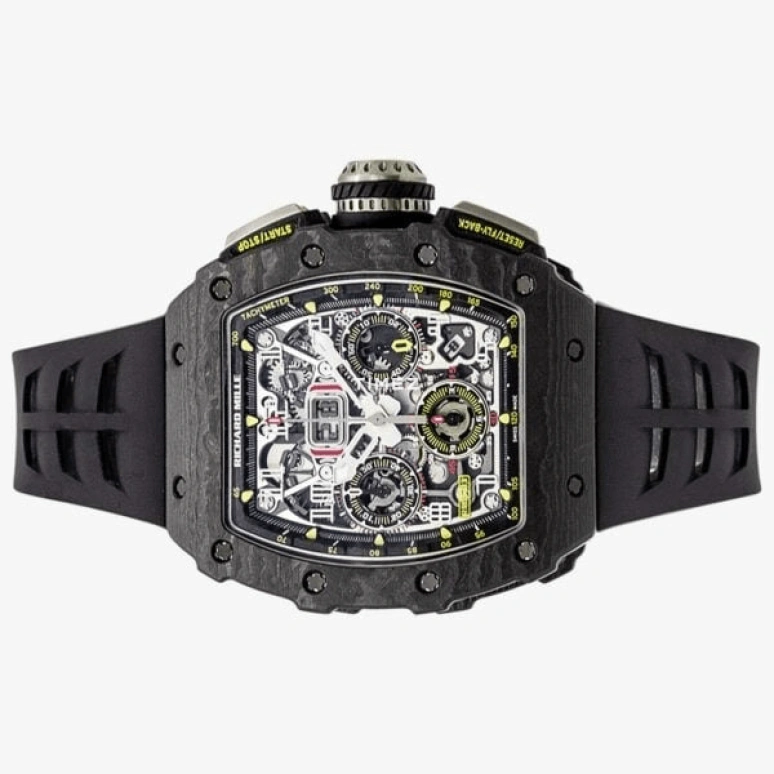 Richard Mille,Not Tourbillon 49.94x44.50mm,49.94x44.50mm,NTPT,Skeleton,Automatic,Chronograph,Month,Day,Flyback,RM 11,RM 11-03 Flyback Chronograph NTPT BLACK