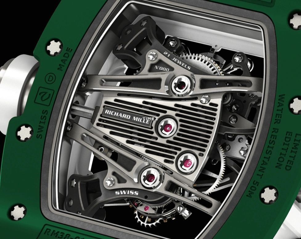 Richard Mille,Tourbillon 42.70x49.94mm,42.70x49.94mm,Titanium,Skeleton,Handwound,Tourbillon,Tonneau,RM 38,RM 38-01 TI