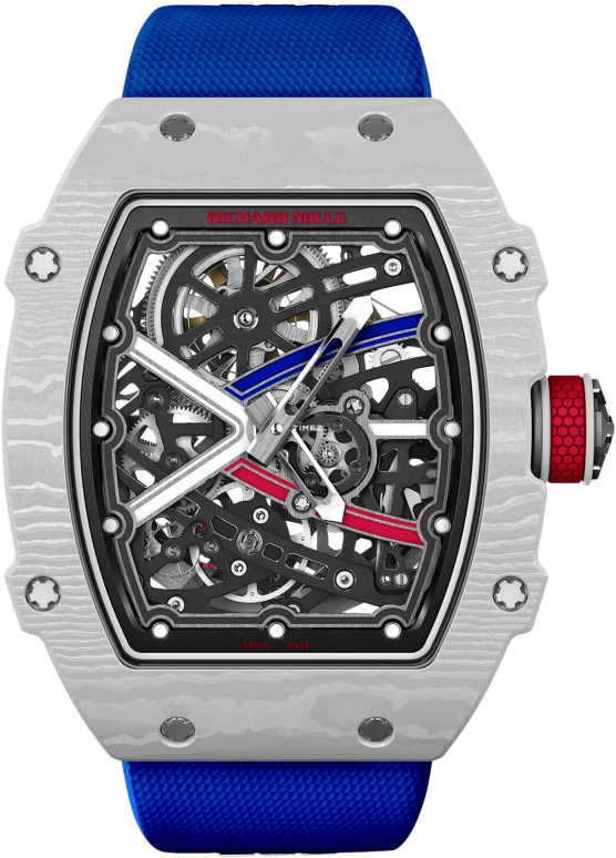 Richard Mille,Not Tourbillon 38.70x47.52mm,38.70x47.52mm,NTPT,Skeleton,Automatic,50hours,In-house Caliber,Central Cee,RM 67,RM 67-02 Alexis Pinturault